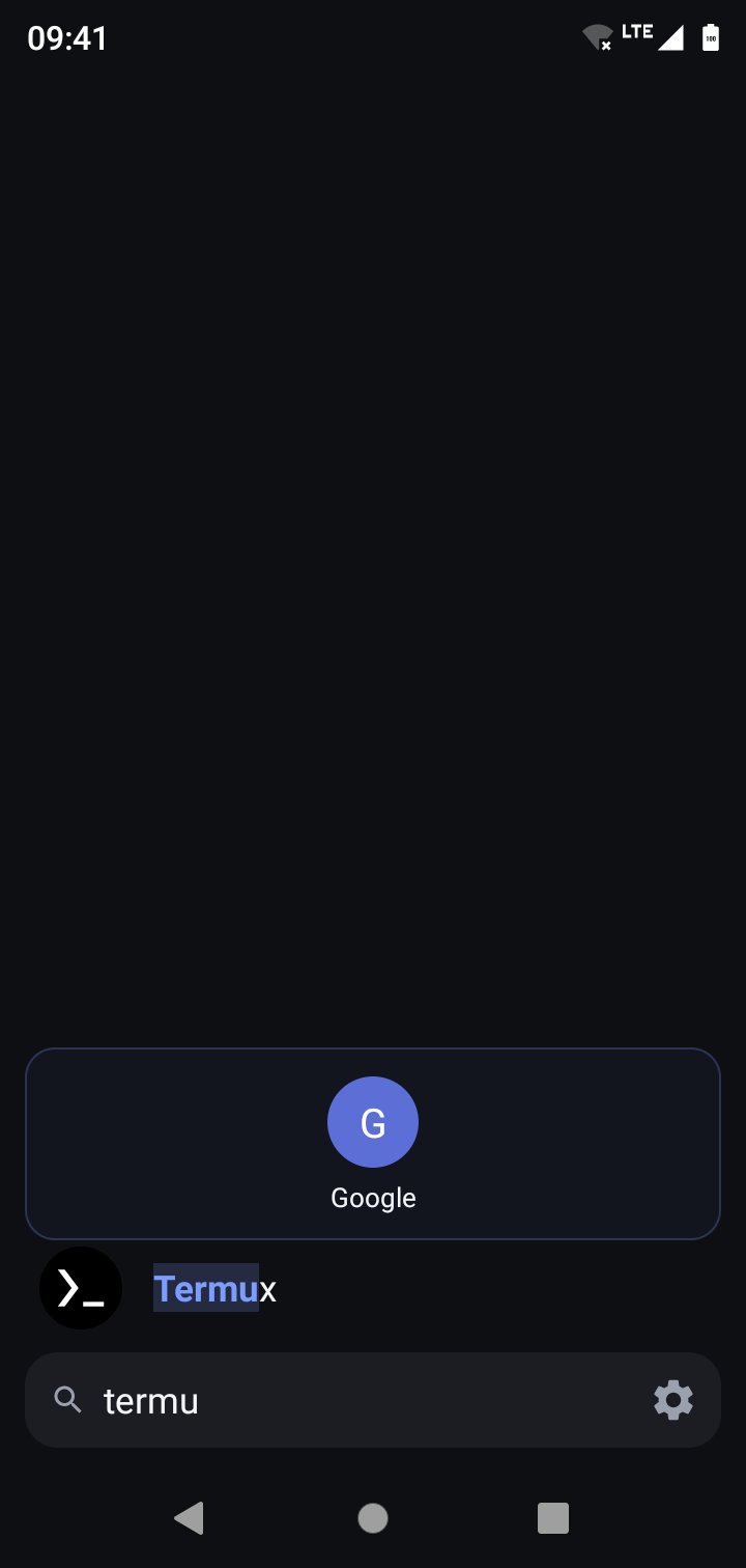 App search results with highlighted matches