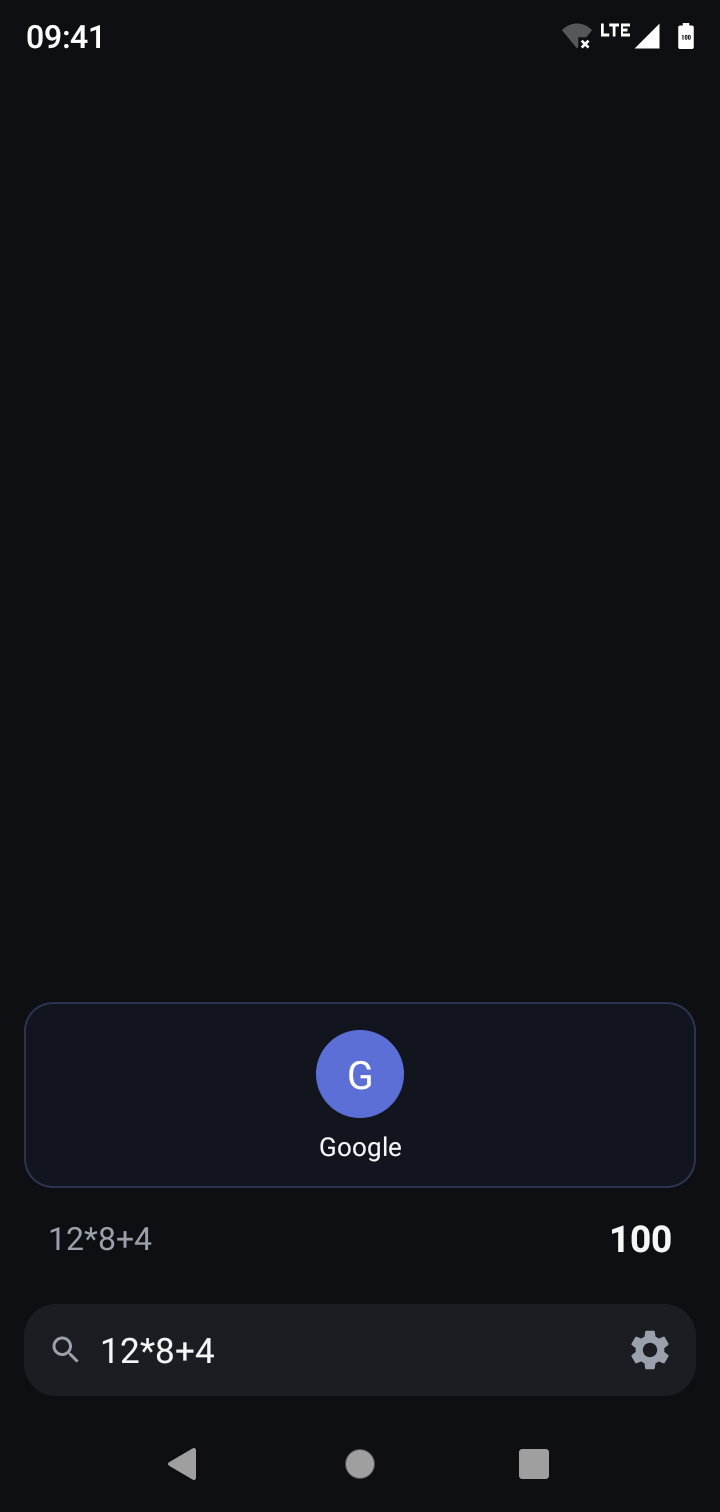 Piko inline calculator answering 12*8+4 = 100