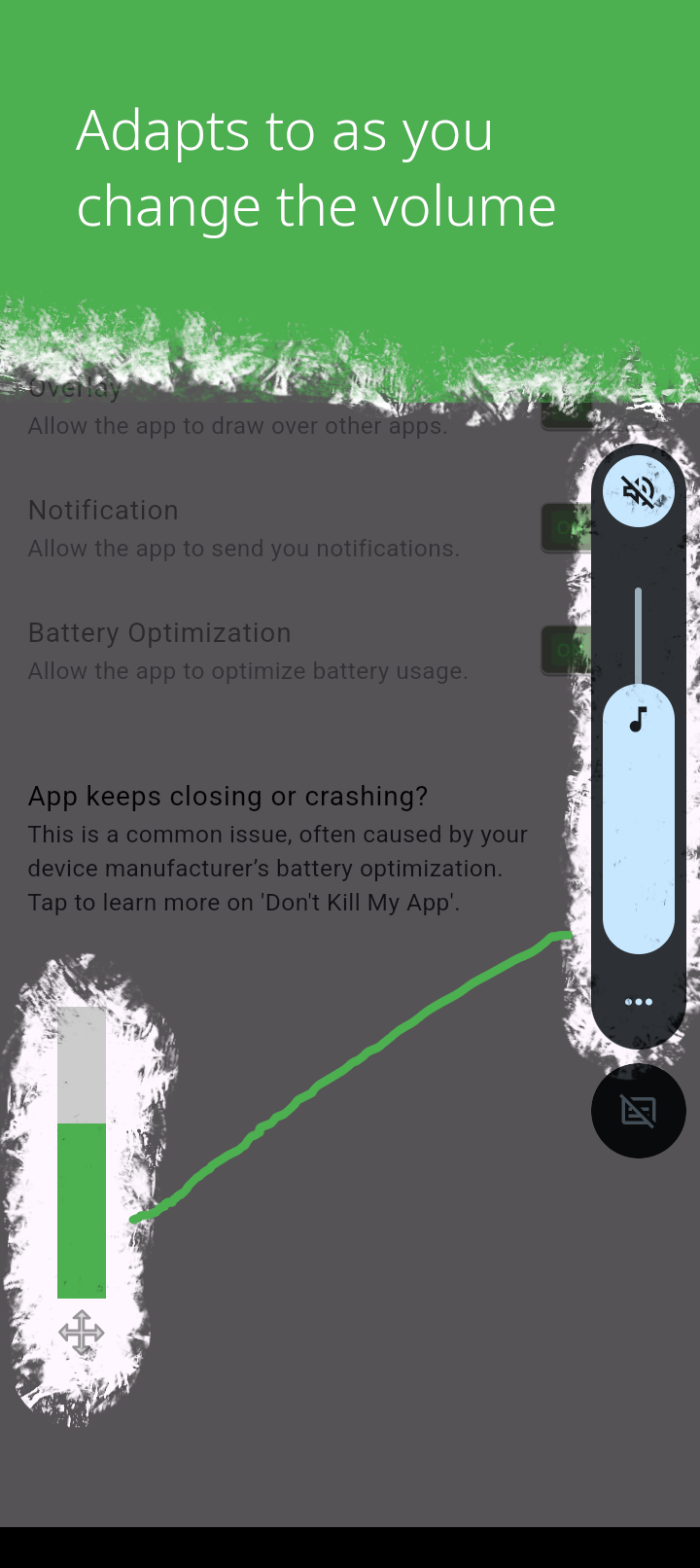 Floating Volume — Adapts as the volume changes