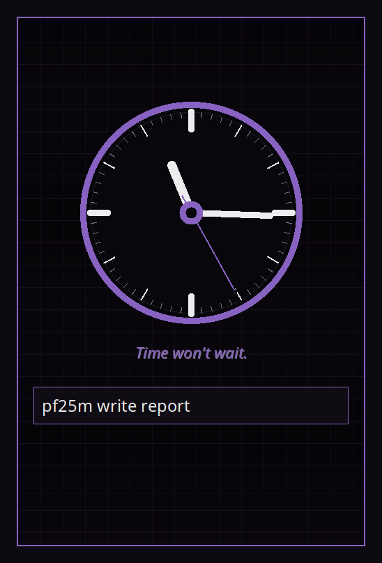 Setup screen with live parsing